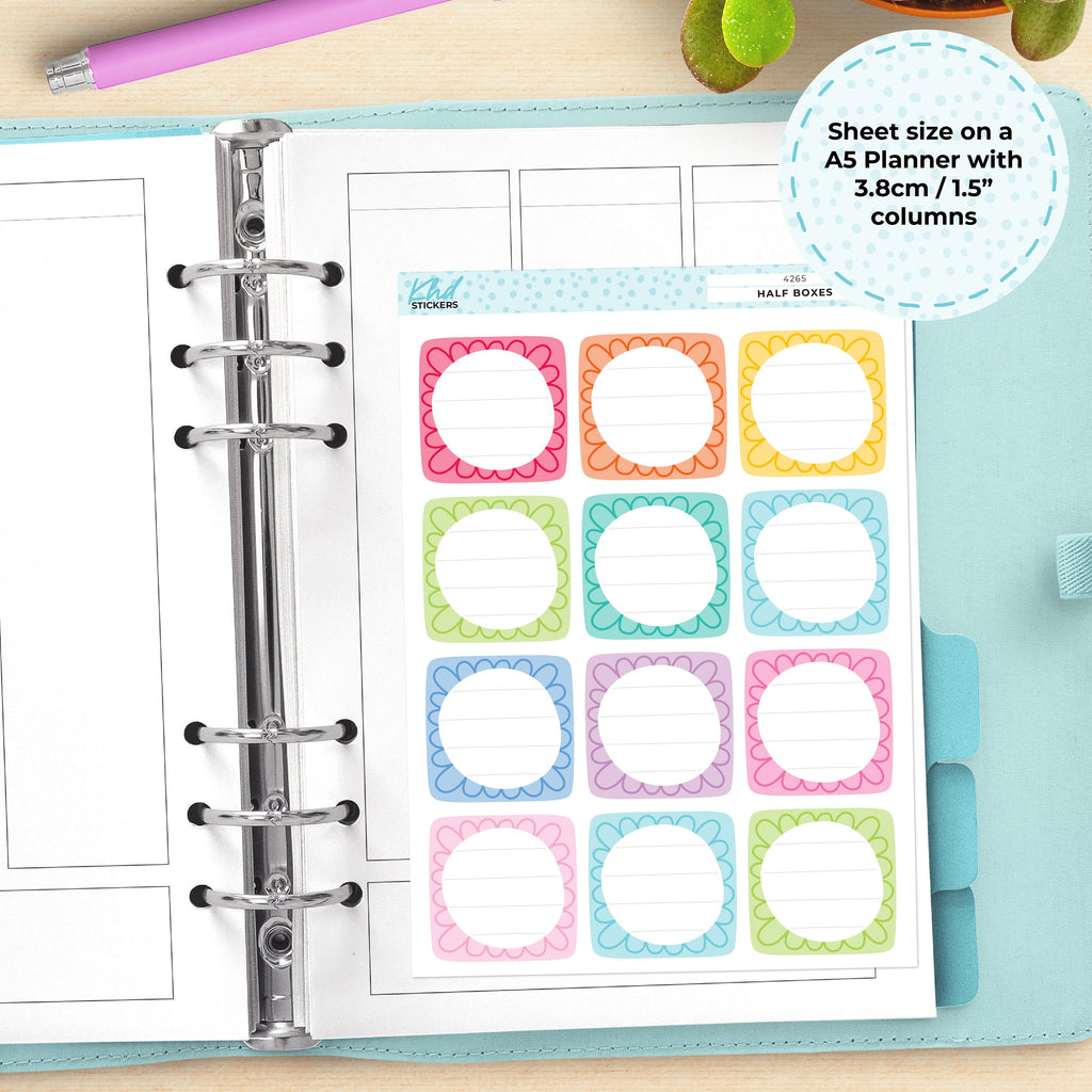 Doodle Squares Appointment Stickers, Planner Stickers, Removable Vinyl