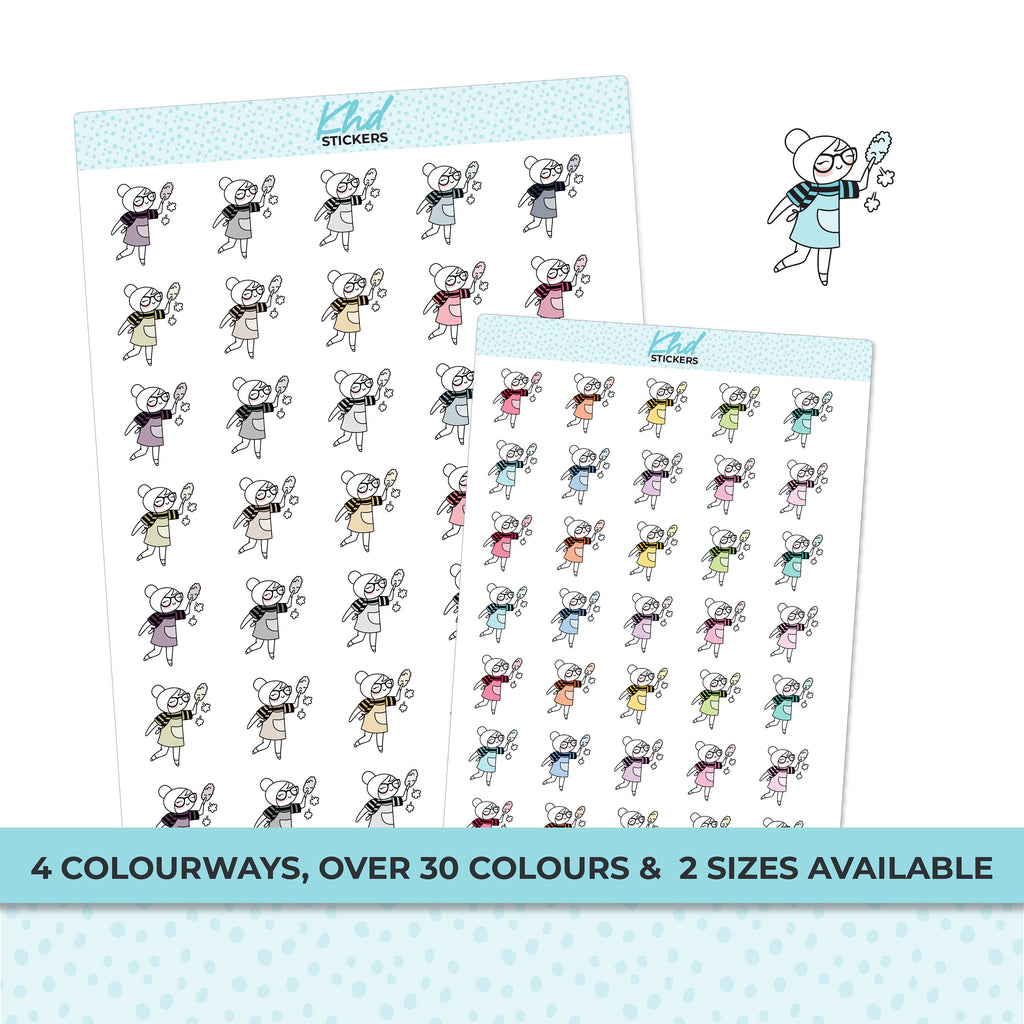 Planner Girl Leona Feather Dusting Stickers, Planner Stickers, Removable