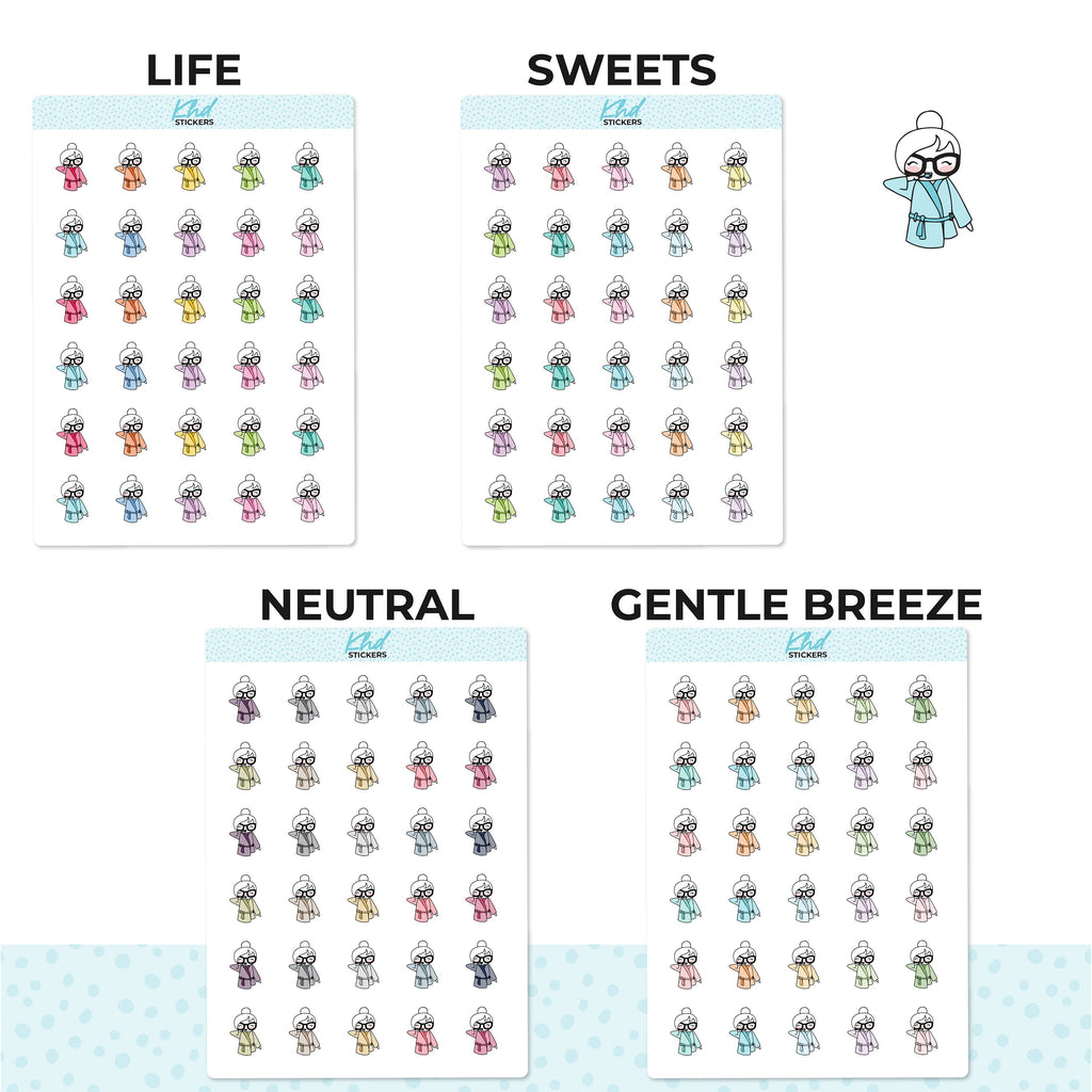 Planner Girl Leona Toothbrushing Stickers, Planner Stickers, Two sizes, Removable